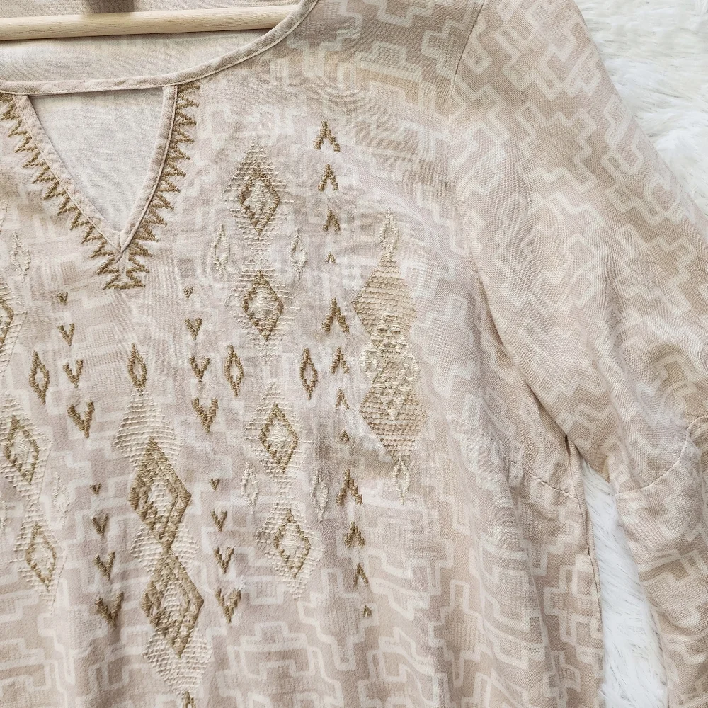 Ariat Beige‎ Embroidered Warrior Tunic